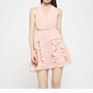 BCBGeneration Light Pink Ruffle Mini Dress